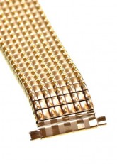 Gold plated expanding watch bracelet 20-22mm