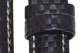Hirsch 'Carbon' High Tech 18mm Black Leather Strap 