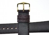 Hirsch 'Lizard' 18mm Burgundy Leather Strap 