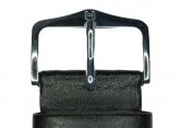 Hirsch 'Scandic' L Black leather watch strap, 18mm