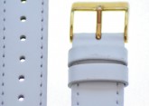 Plain White Leather Watch Strap 16mm