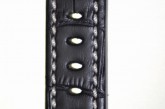 Hirsch 'Knight' 26mm Black Leather Strap 