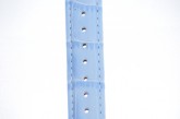 Padded Crocodile light blue Leather Watch Strap 16mm