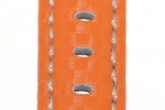 Hirsch 'Carbon' High Tech 20mm Orange Leather Strap 