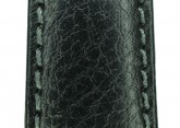 Hirsch 'Forest' 18mm Black Soft Calfskin ,M, Leather Strap 