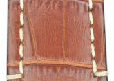 Hirsch 'Knight' 26mm Golden brown leather strap