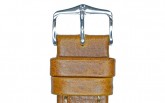 Hirsch 'Buffalo' L 22mm Golden Brown Leather Strap 