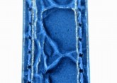 Hirsch 'Crocograin' Blue Leather Strap,M, 14mm