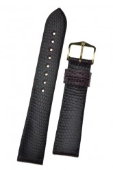 Hirsch 'Lizard' 18mm Burgundy Leather Strap 