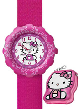Girls Flik Flak Hello Kitty Watch With Purse FLS016
