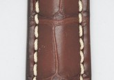 Hirsch 'Capitano' 22mm Matt Brown Alligator Leather Strap