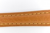 Hirsch 'Camelgrain' XL 18mm Honey Leather Strap 