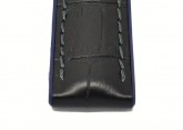 Hirsch 'Andy' Performance 20mm Black and Blue Strap