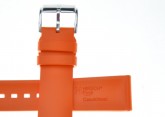 Hirsch 'Pure' 20mm Orange Rubber Strap 