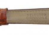 Genuine Tan Crocodile Skin Watch Strap 12mm