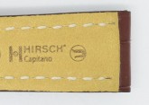 Hirsch 'Capitano' 22mm Matt Brown Alligator Leather Strap