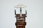 Hirsch 'Crocograin' Long Brown Leather Strap, 12mm