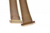 Gold plated fold over clasp watch bracelet - 10-14mm