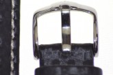 Hirsch 'Carbon' High Tech 18mm Black Leather Strap 
