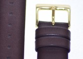 Padded Nappa Brown Leather Watch Strap 12mm