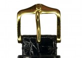 Hirsch 'Prestige' M 19mm Black Leather Strap 