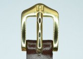 Hirsch 'Diamond Calf'' Brown Leather Strap,L, 16mm