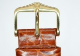 Hirsch 'Crocograin' Long Tan Leather Strap, 18mm