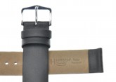 Hirsch 'Scandic' Slate Grey Leather Watch Strap 18mm