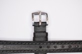 Hirsch 'Camelgrain' XL 18mm Black Leather Strap 
