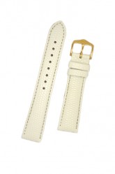 Hirsch 'Rainbow' M White Leather Strap, 18mm