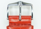 Hirsch 'LouisianaLook' M Red Leather Strap, 24mm