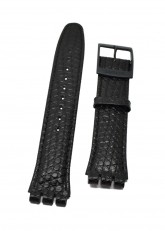 Swatch Black Leather Big Irony Strap 'Classiko' 