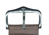 Hirsch 'Scandic' Taupe, leather watch strap 26mm