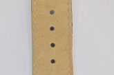 Hirsch 'Crocograin' Medium White Leather Strap, 18mm