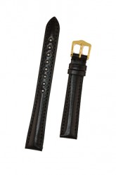 Hirsch 'Siena' M Black, 14mm  Tuscan Leather Strap 