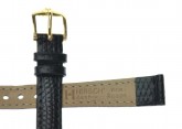 Hirsch 'Rainbow' M Black Leather Strap, 11mm