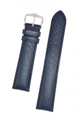 Hirsch 'Highland' L Blue, leather watch strap 24mm