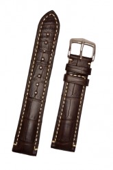 Hirsch 'Viscount' Brown Leather Strap, 18mm