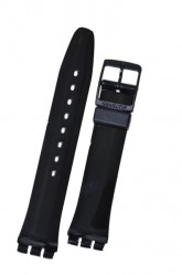 Swatch Strap Classic Black  'Black Suit' 17mm AGB247