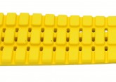 Hirsch 'Andy' Performance 24mm Black and Yellow Strap