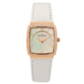 Ladies Skagen White Leather Strap Watch 396XSRLW