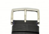 Hirsch 'Andy' Performance 24mm Black and Blue Strap