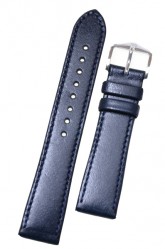 Hirsch 'Osiris' Navy blue, leather watch strap 18mm