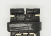 Hirsch 'Capitano' 24mm Matt Black Alligator Leather Strap 