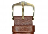 Hirsch 'Highland' M Brown, leather watch strap 16mm
