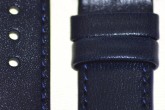 Hirsch 'Osiris' Navy blue, leather watch strap 18mm