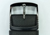 Hirsch Sailor, Watch Strap for Swatch Gents in Black, 17mm, Steel Buckle 