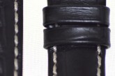 Hirsch 'Modena' Black Leather Strap, 18mm