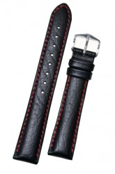 Hirsch 'Jumper' Black Leather Strap, 22mm