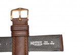 Hirsch 'Camelgrain' 18mm Brown Leather Strap 
